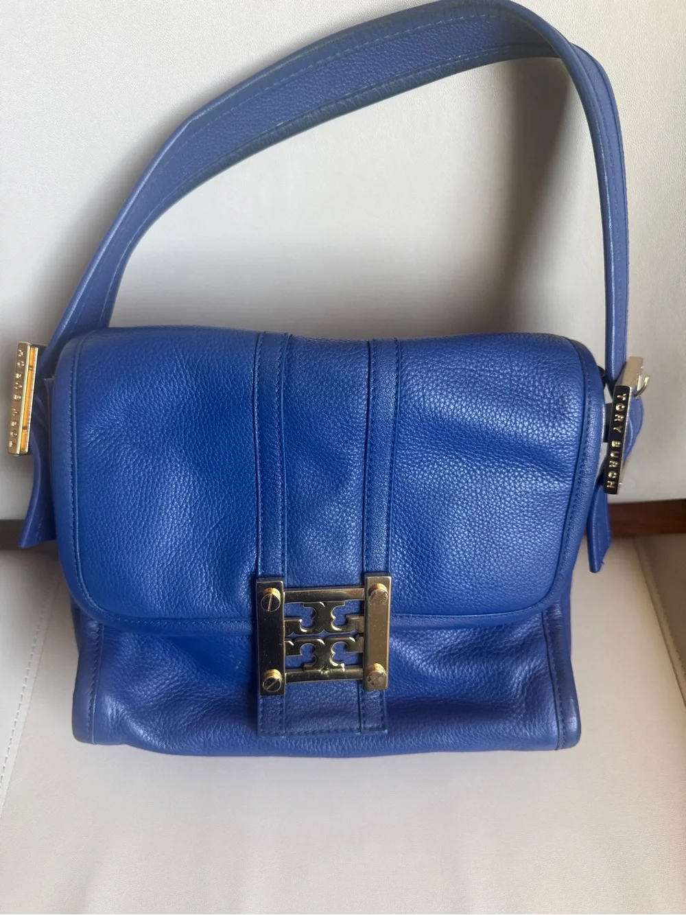Tory Burch Royal/ Cobalt Blue Leather Shoulder Bag